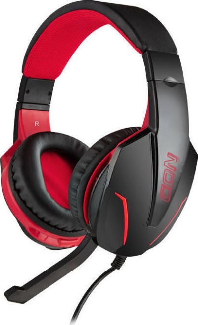 NOD POUNDER G-HDS-001 GAMING HEADSET BLACK WITH RED LED